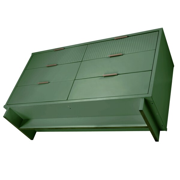 Manhattan Comfort Granville 55.07 Double Wide Dresser in Sage Green - DR-5033