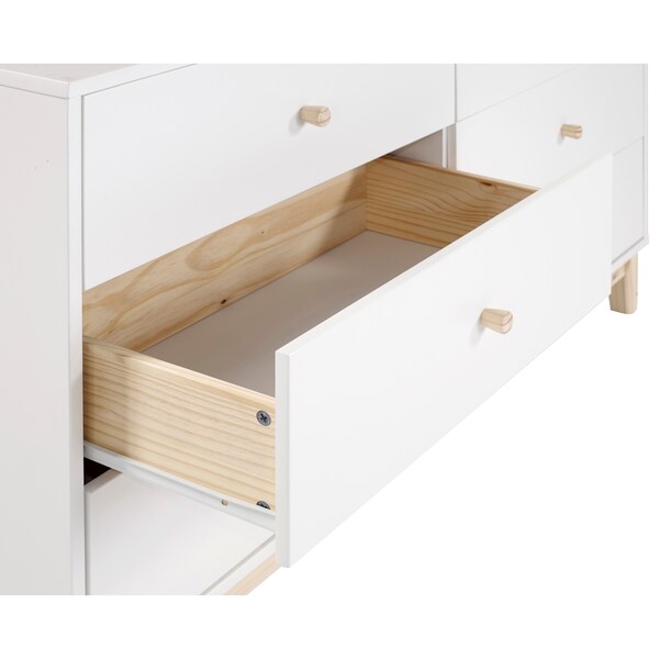 Alaterre Furniture MOD 60"W 6-Drawer Double Dresser - AJMD0320WH