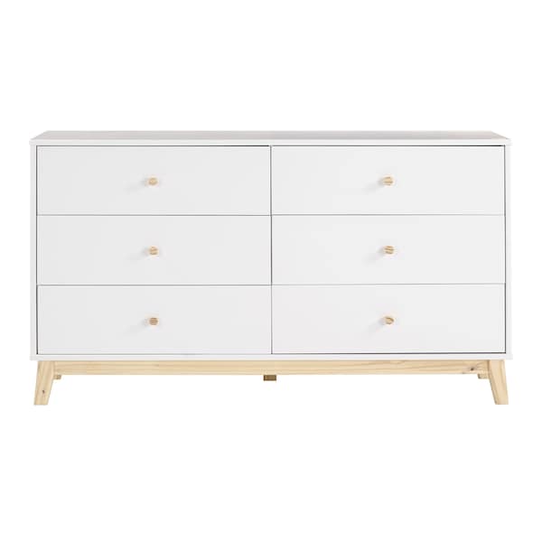 Alaterre Furniture MOD 60"W 6-Drawer Double Dresser - AJMD0320WH