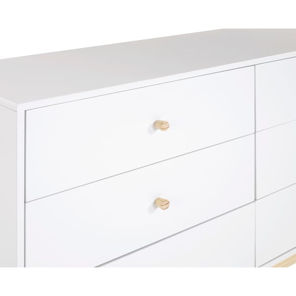 Alaterre Furniture MOD 60"W 6-Drawer Double Dresser - AJMD0320WH