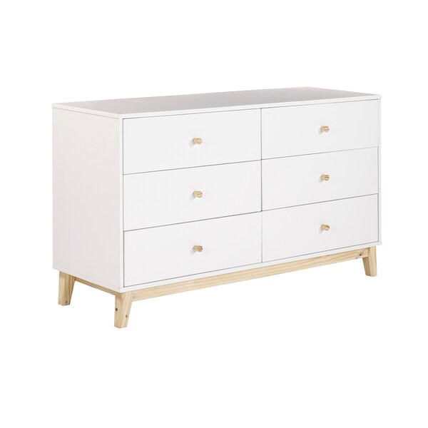 Alaterre Furniture MOD 60"W 6-Drawer Double Dresser - AJMD0320WH