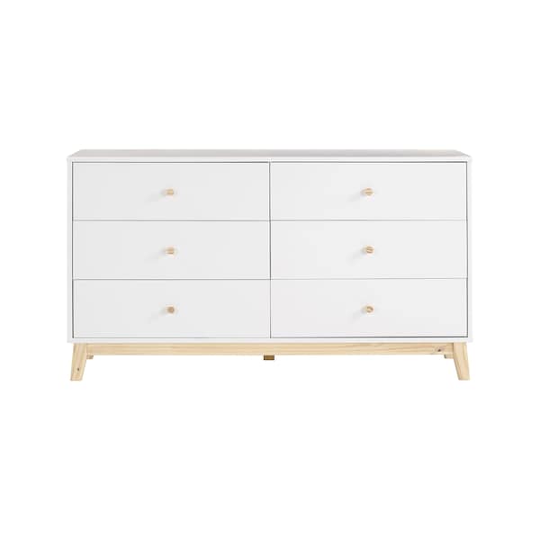 Alaterre Furniture MOD 60"W 6-Drawer Double Dresser - AJMD0320WH