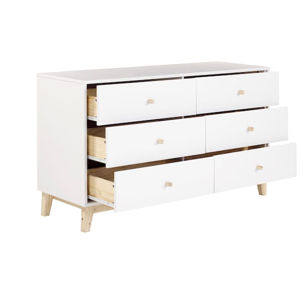Alaterre Furniture MOD 60"W 6-Drawer Double Dresser - AJMD0320WH
