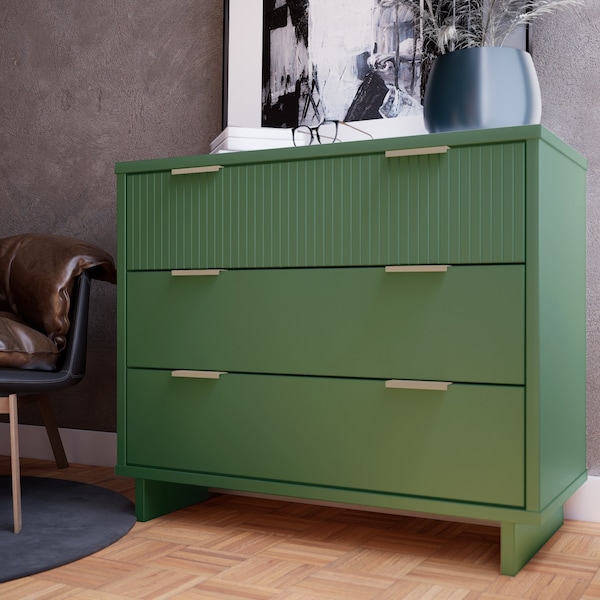 Manhattan Comfort Granville 38.18 Standard Dresser in Sage Green - DR-5013