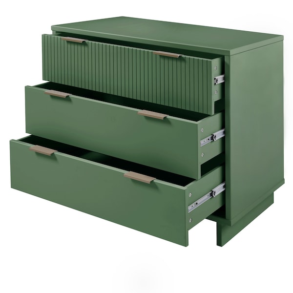 Manhattan Comfort Granville 38.18 Standard Dresser in Sage Green - DR-5013