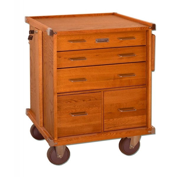 Gerstner International R-24 Oak 5-Drawer Roller Cabinet - GI-R24