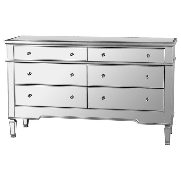 Kd Gabinetes Bedroom 6 Drawer Dresser, Silver - KD2205438