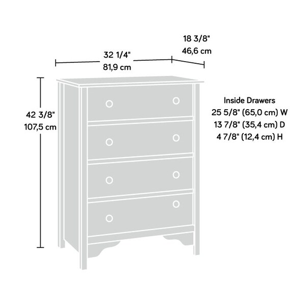 Sauder Dawson Trail Chest Roa , Safety tested for stability to help reduce tip-over accidents - 431274
