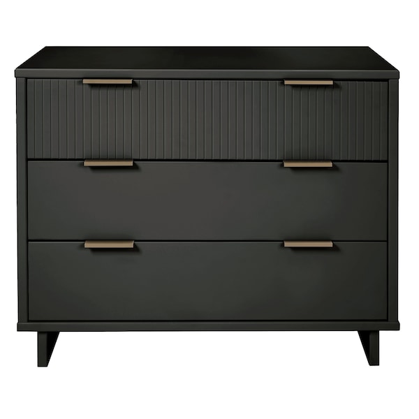 Manhattan Comfort Granville 38.18 Standard Dresser in Dark Grey - DR-5015