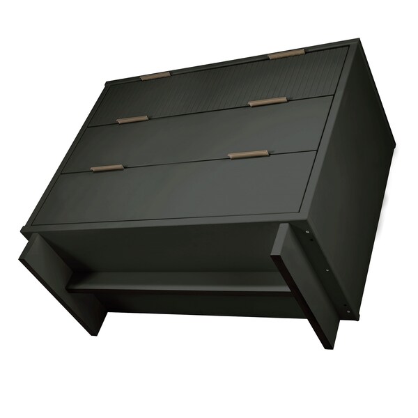 Manhattan Comfort Granville 38.18 Standard Dresser in Dark Grey - DR-5015