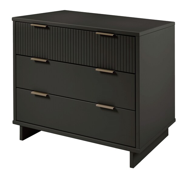 Manhattan Comfort Granville 38.18 Standard Dresser in Dark Grey - DR-5015