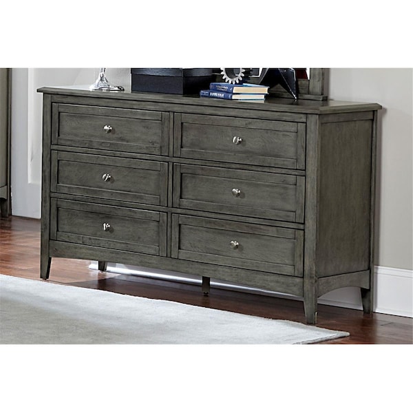 Home Elegance 33.75 x 17 x 58 in. Garcia Dresser - Cool Gray - 2046-5