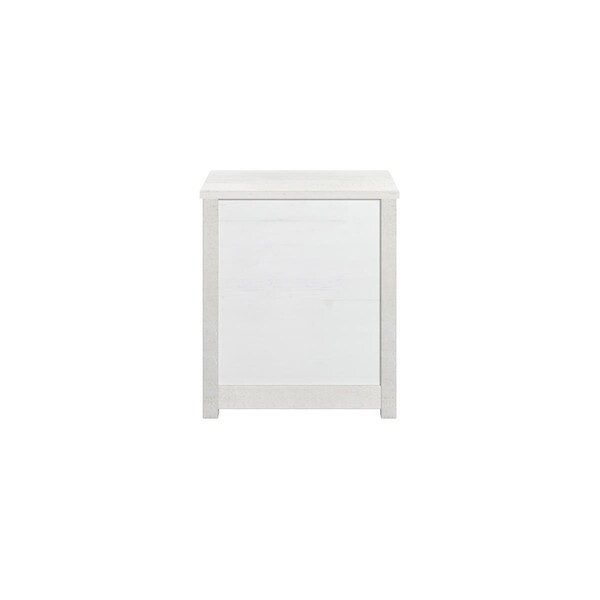 Ecoflex Furniture Hampton Solid Wood Nightstand, Coastal White - HM209