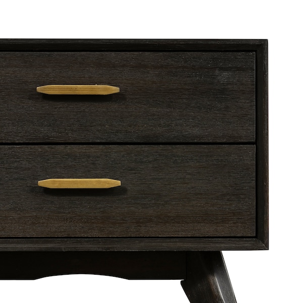 Armen Living Baly Acacia Mid-Century 2 Drawer Night stand - LCLFLABR