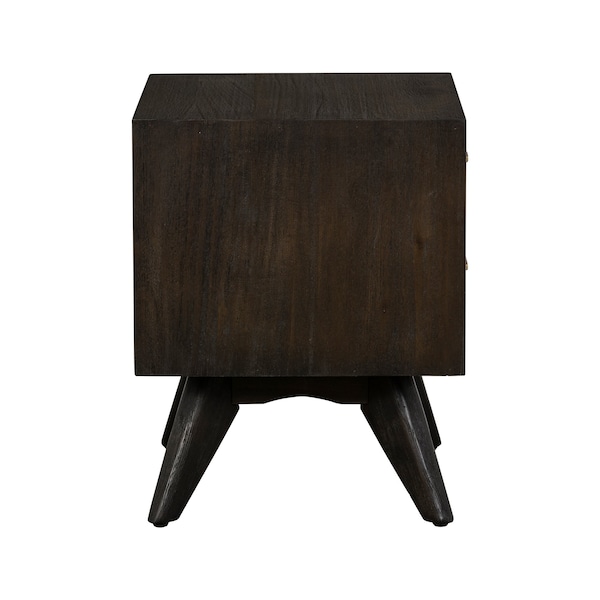 Armen Living Baly Acacia Mid-Century 2 Drawer Night stand - LCLFLABR