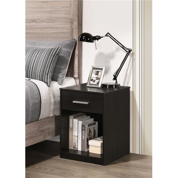 Progressive Furniture Progressive Furniture I200-43 Nightstand with Drawer; Espresso - I200-43