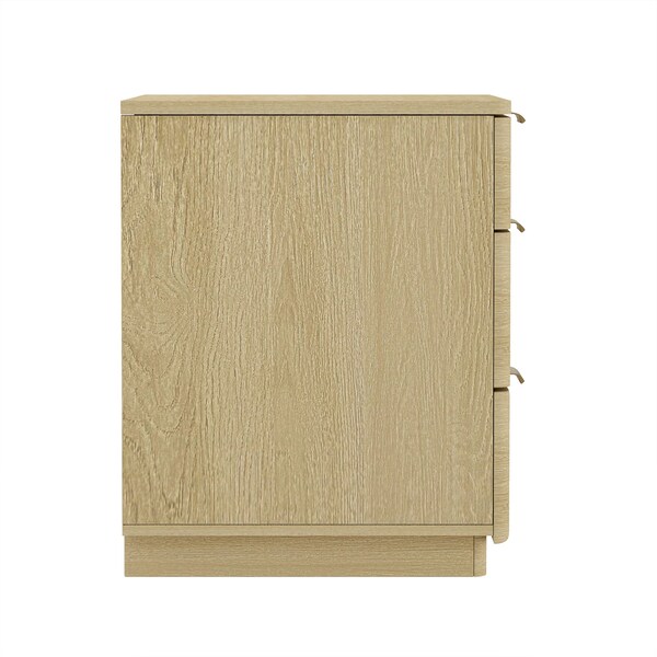 Manhattan Comfort Payton Nightstand in Natural Oak and Gold - NS009-GNO