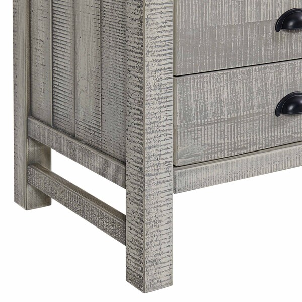 Alaterre Furniture Windsor 2-Drawer Wood Nightstand, Driftwood Gray - ANWI0132