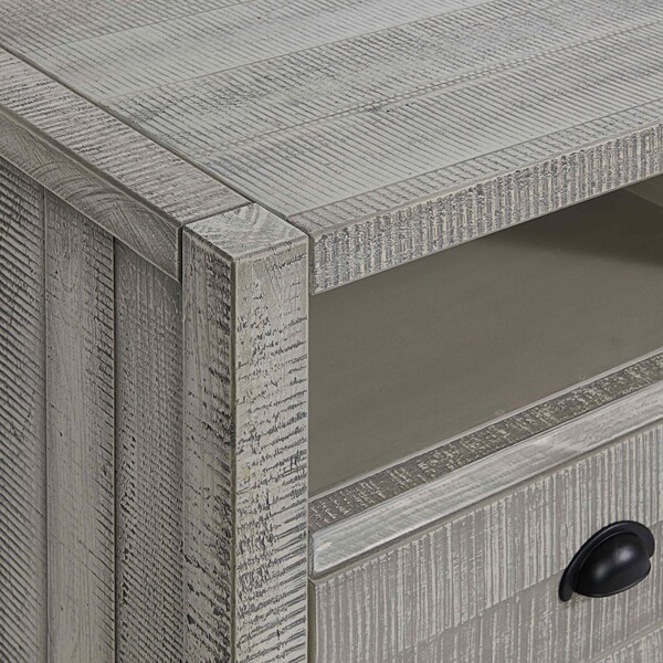 Alaterre Furniture Windsor 2-Drawer Wood Nightstand, Driftwood Gray - ANWI0132