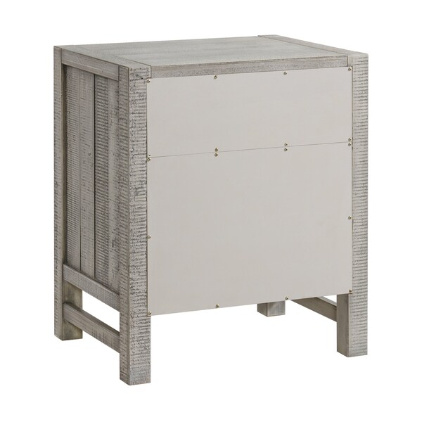 Alaterre Furniture Windsor 2-Drawer Wood Nightstand, Driftwood Gray - ANWI0132