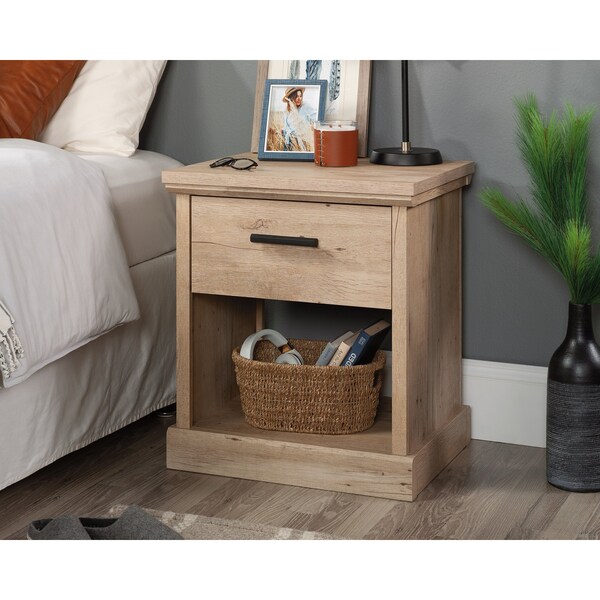 Sauder Aspen Post Night Stand Pmo , Durable, 1 in. thick top for dependable display options - 433957