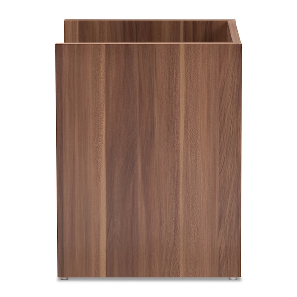 Baxton Studio Vanda Modern Two-Tone Walnut and Black Wood 1-Drawer Nightstand - 138-7715
