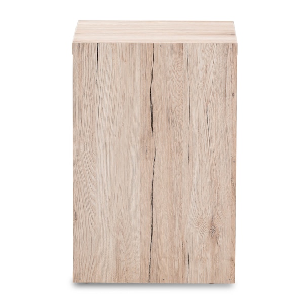 Baxton Studio Pandora Modern Dark Grey and Light Brown Two-Tone 2-Drawer Nightstand - 141-7961