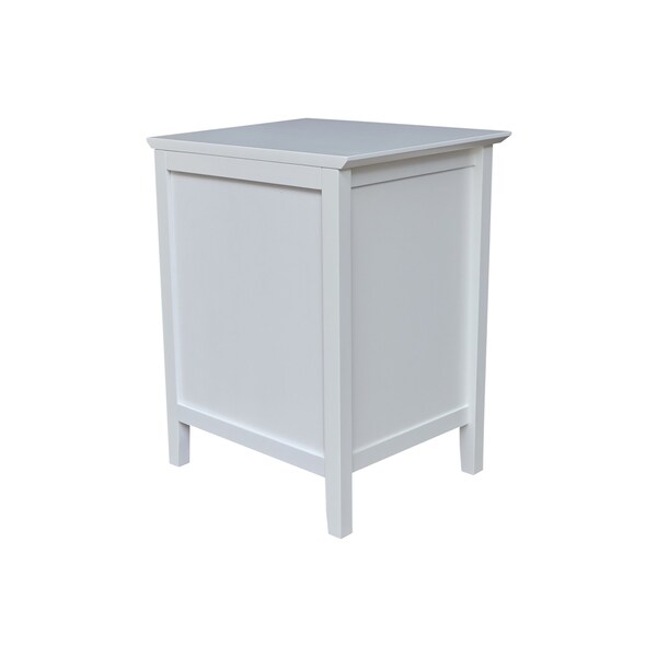 International Concepts Solid Wood Bedroom Nightstand with 3 Drawers, White - BD08-8013