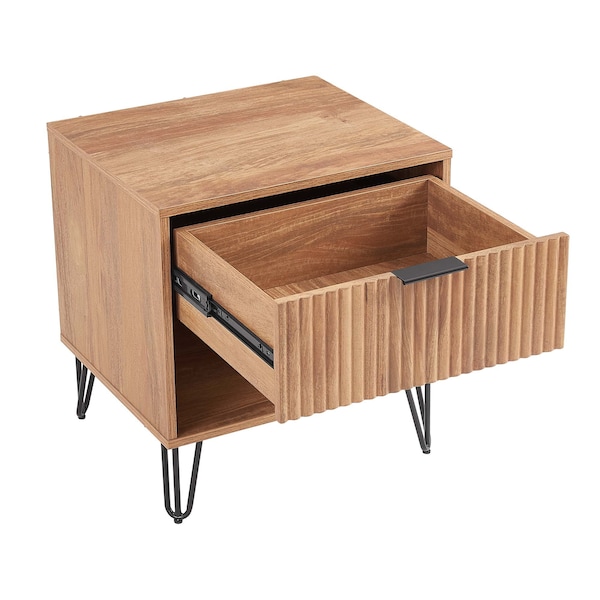 Manhattan Comfort DUMBO 1.0 Nightstand in Golden Brown - NS001-GB