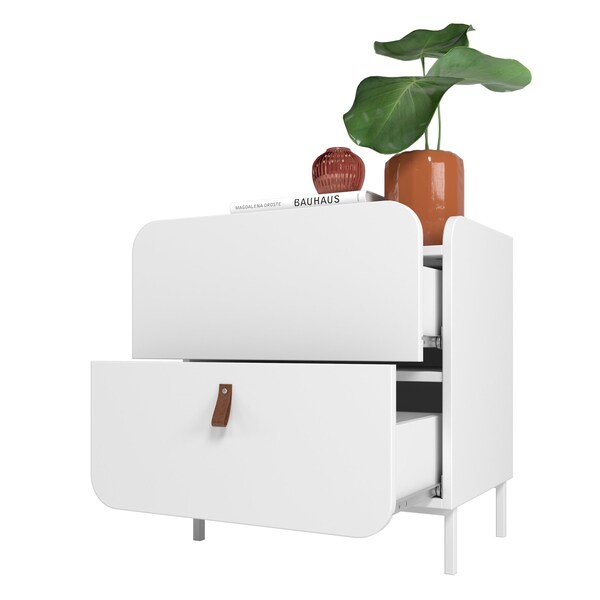 Manhattan Comfort Bogardus Nightstand in White - NS-319AMC86
