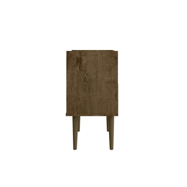 Manhattan Comfort Bogart Nightstand in Rustic Brown and Nature - 256BMC9