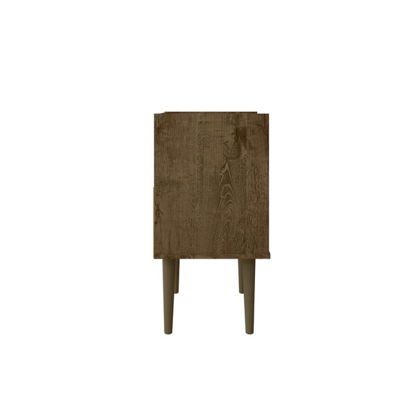 Manhattan Comfort Bogart Nightstand in Rustic Brown and Nature - 256BMC9
