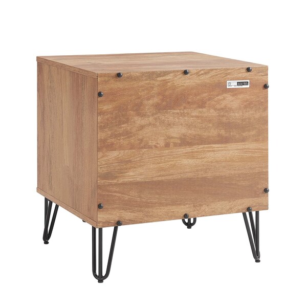 Manhattan Comfort DUMBO 2.0 Nightstand in Golden Brown, 2PK - 2-NS002-GB