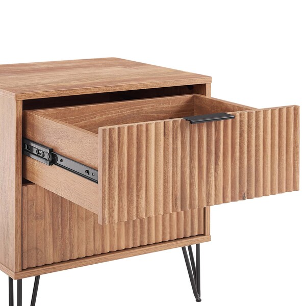 Manhattan Comfort DUMBO 2.0 Nightstand in Golden Brown, 2PK - 2-NS002-GB