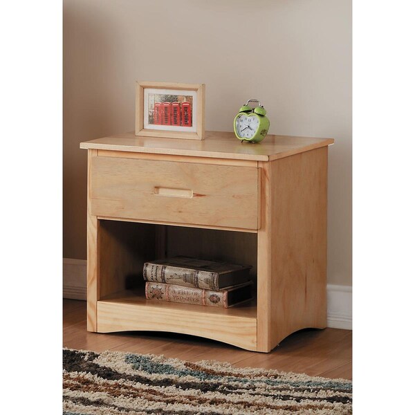 Made4Mattress 21.75 x 17 x 23 in. Bartly Night Stand - Natural Pine - MA1361001