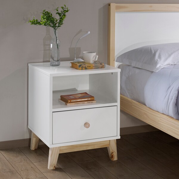 Alaterre Furniture MOD 19 1/2"W One Drawer Nightstand - AJMD0120WH