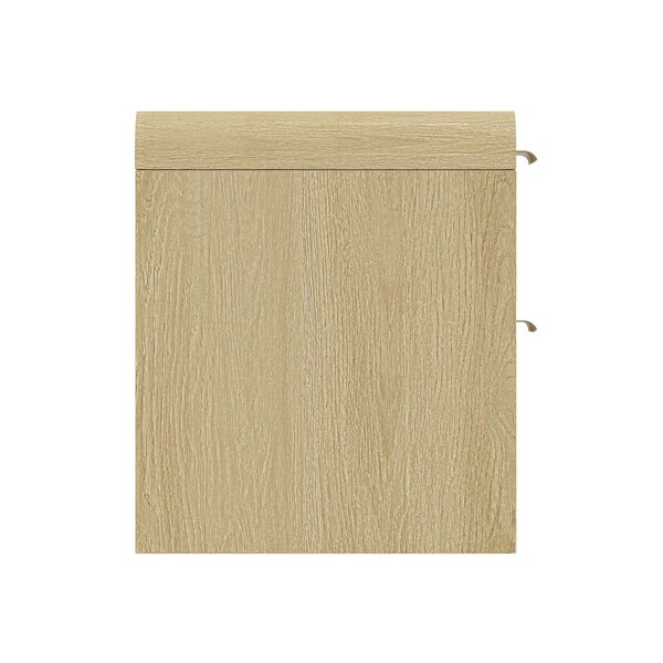 Manhattan Comfort Grace Nightstand in Natural Oak and Gold - Set of 2 - 2-NS007-GNO