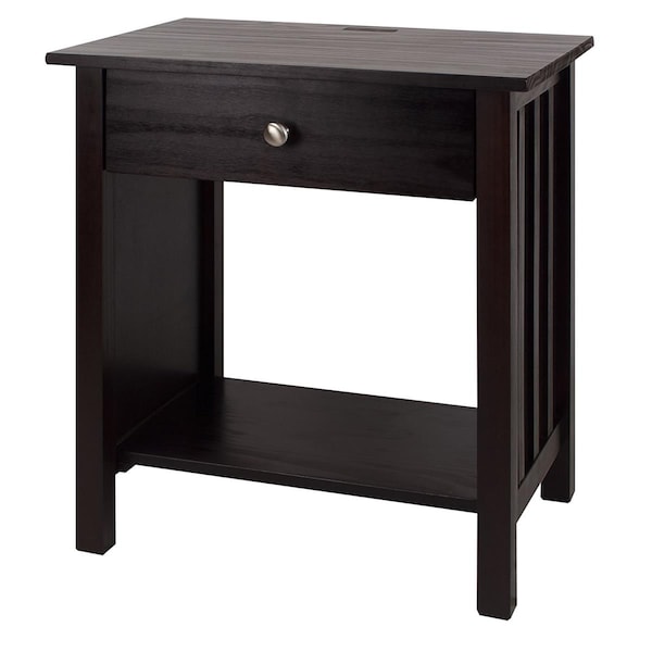 Casual Home Vanderbilt Night Stand With Usb Port, Espresso - 360-23