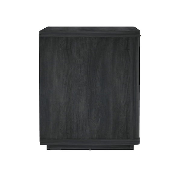 Manhattan Comfort Evelyn 32in Nightstand 2.0 in Charcoal Grey - Set of 2 - 2-NS012-CH