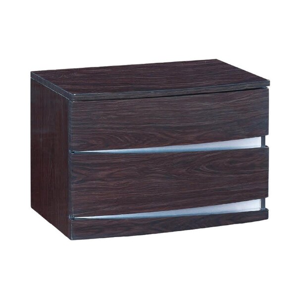Salle De Bain Usa Exquisite High Gloss Nightstand, Wenge - 16.5 in. - SA3098141