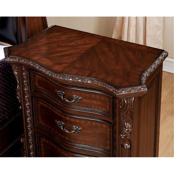 Furniture Of America Monte Vista Walnut Transitional Nightstand - IDF-7267N