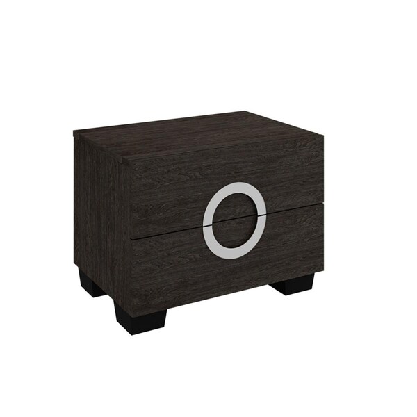 Salle De Bain Usa Refined High Gloss Nightstand, Grey - 18 in. - SA3092596