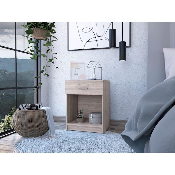 Gfancy Fixtures Sophisticated & Stylish Eco Nightstand, Light Grey - GF3102170