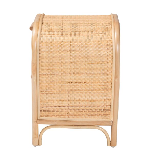 Bali & Pari Adrika Bohemian Natural Rattan 2-Drawer Nightstand - 244-13676-ZORO