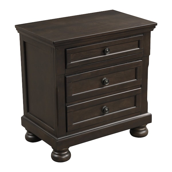 Homelegance Begonia Night Stand, Grey - 1718GY-4