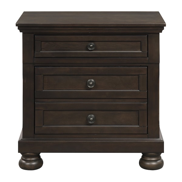 Homelegance Begonia Night Stand, Grey - 1718GY-4