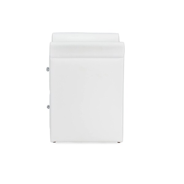 Baxton Studio Victoria Matte White 2 Storage Drawers Nightstand Bedside Table - 116-6194