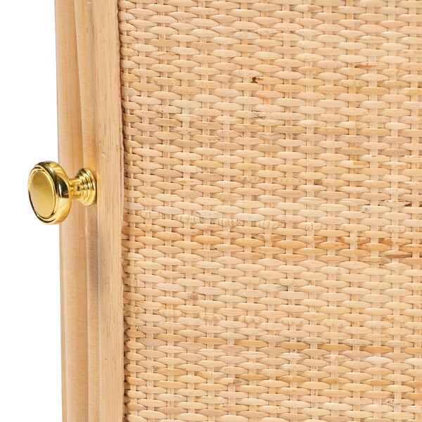 Bali & Pari Kiara Bohemian Natural Rattan Nightstand - 244-13675-ZORO