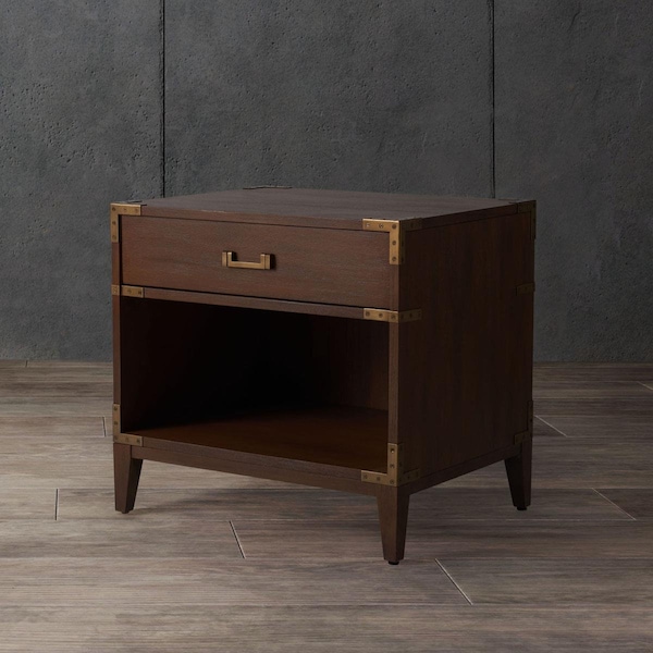 Safavieh Nisha 1 Drawer Wood Nightstand, Brown - SFV7707A