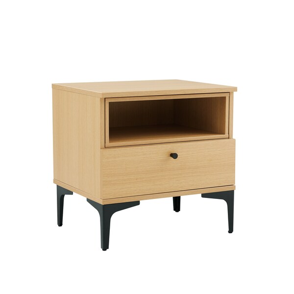 Manhattan Comfort Amara Nightstand in Natural Oak - NS006-NA